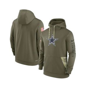 Nike Dallas Cowboys 2022 Salute Service Therma Performance Pullover Hoodie XXL